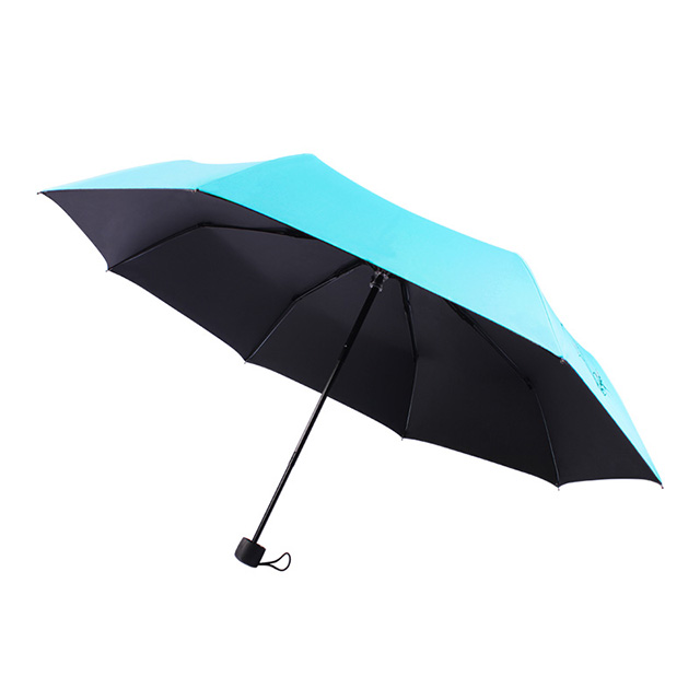 Advertising umbrella manufacturers low-cost custom black plastic three-fold umbrella_Shenzhen JingMingXin Umbrella Products Co., Ltd.