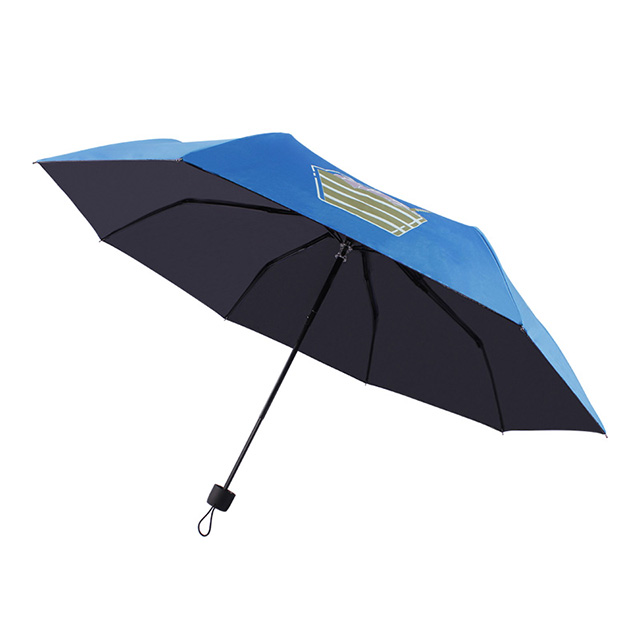 厂家直销女士三折纯色黑胶防晒防紫外线晴雨伞可一件代发